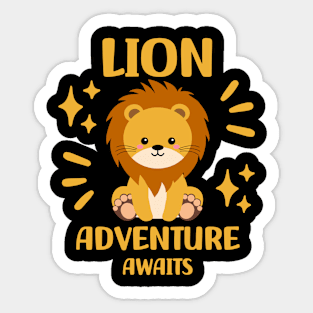 Lion Adventure Awaits Sticker